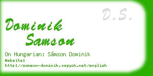 dominik samson business card